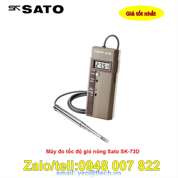 Máy đo tốc độ gió nóng Sato SK-73D